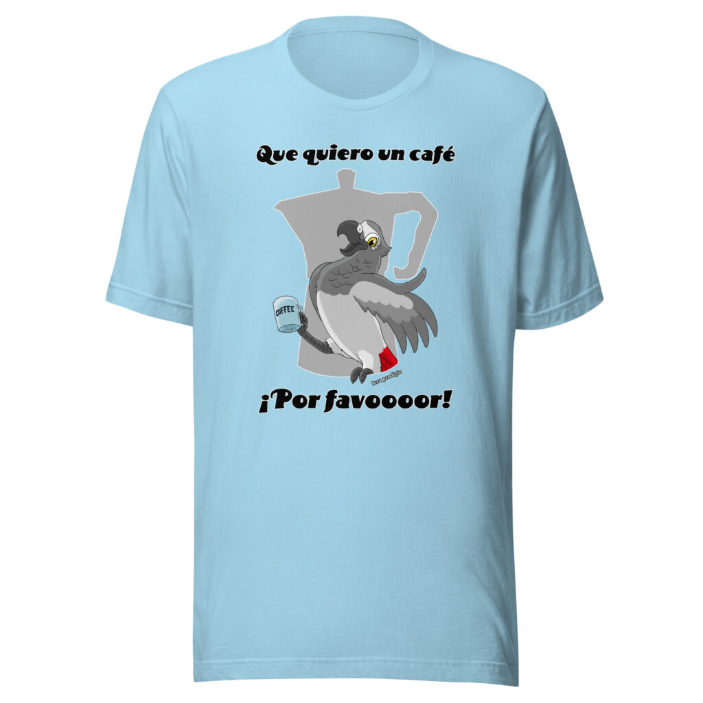 Camiseta unisex Café por favor! - Imagen 4