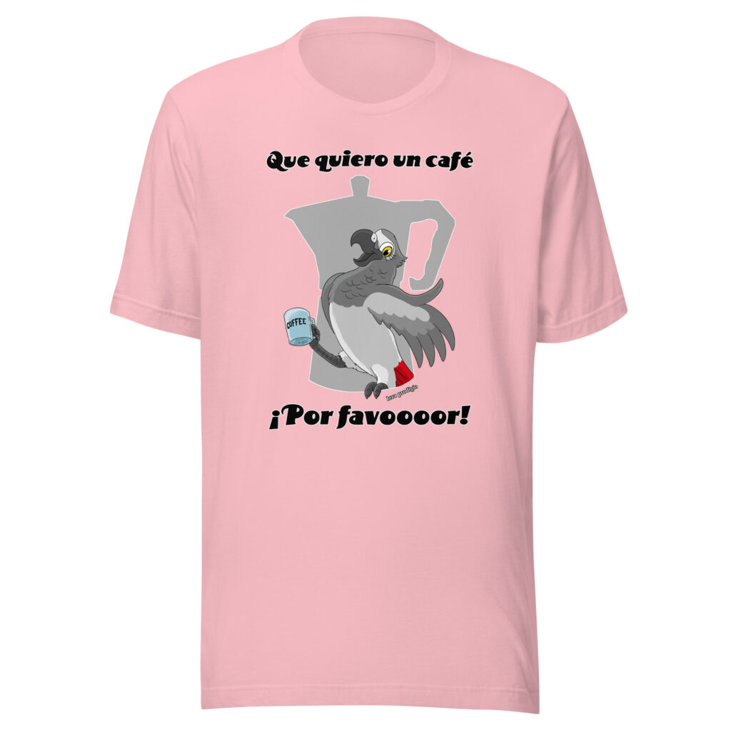 Camiseta unisex Café por favor! - Imagen 3