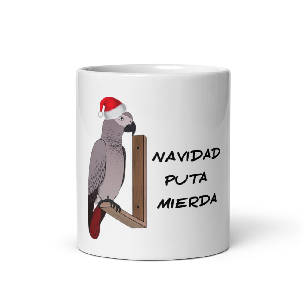 Taza blanca Navidad puta mierda - Imagen 4