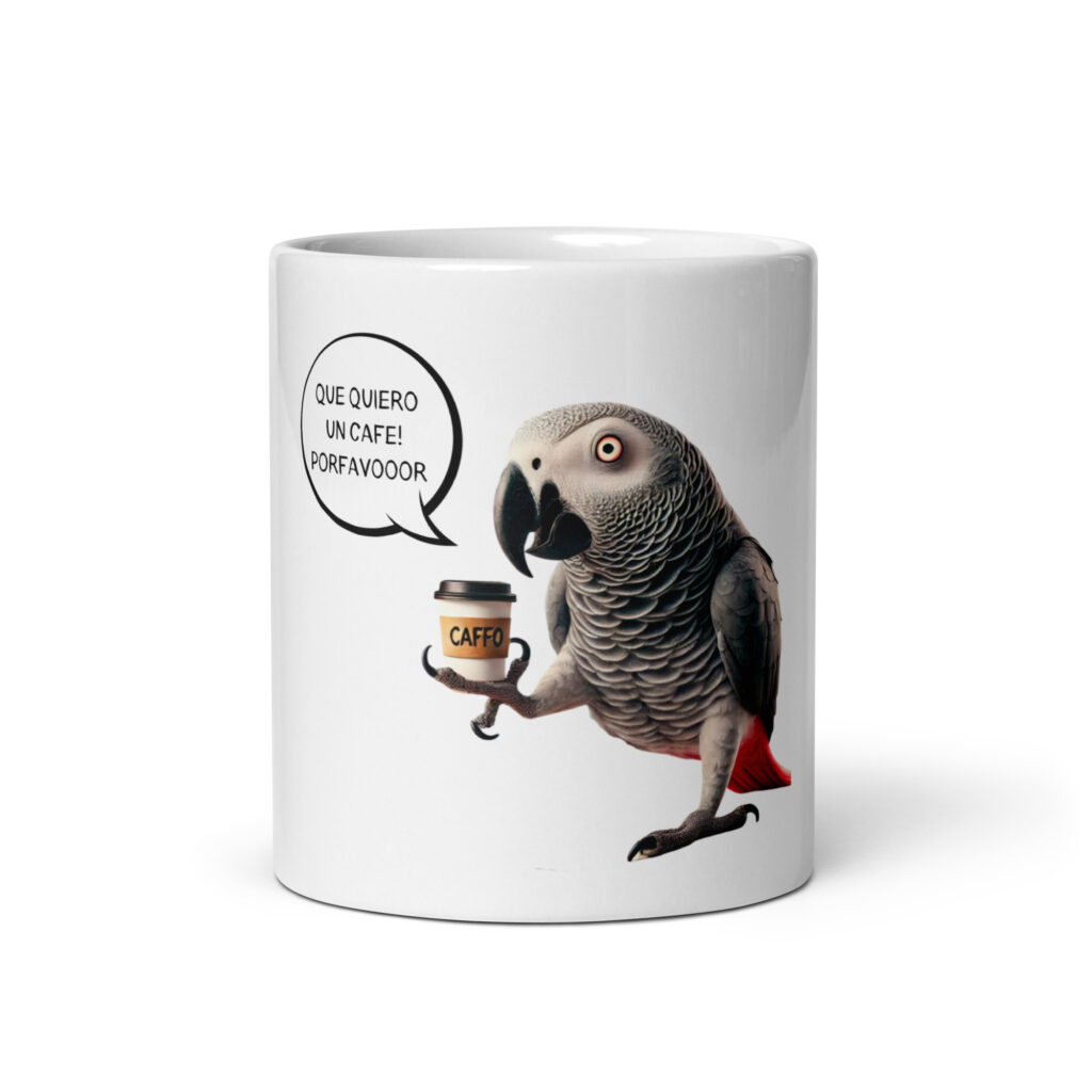 Taza blanca Que quiero un café! - Imagen 4