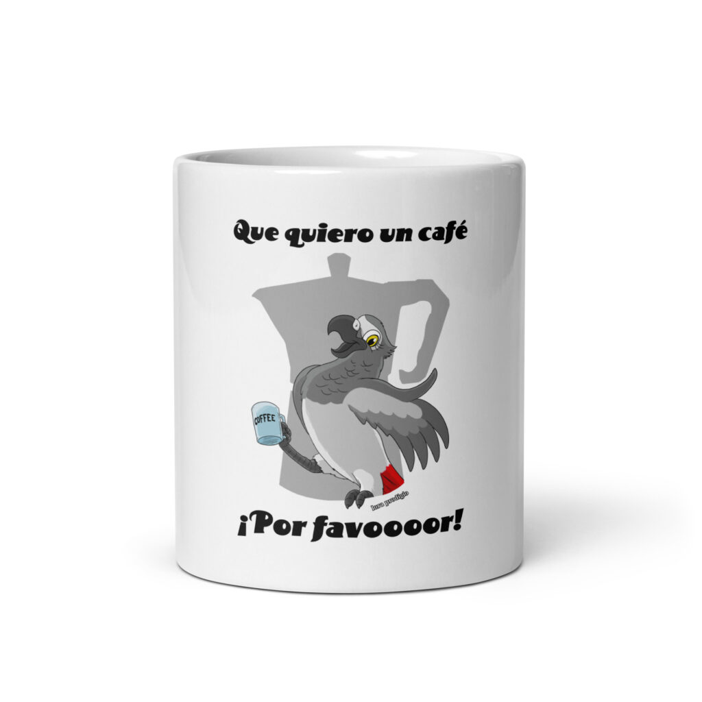 Taza blanca Café por favor! - Imagen 4