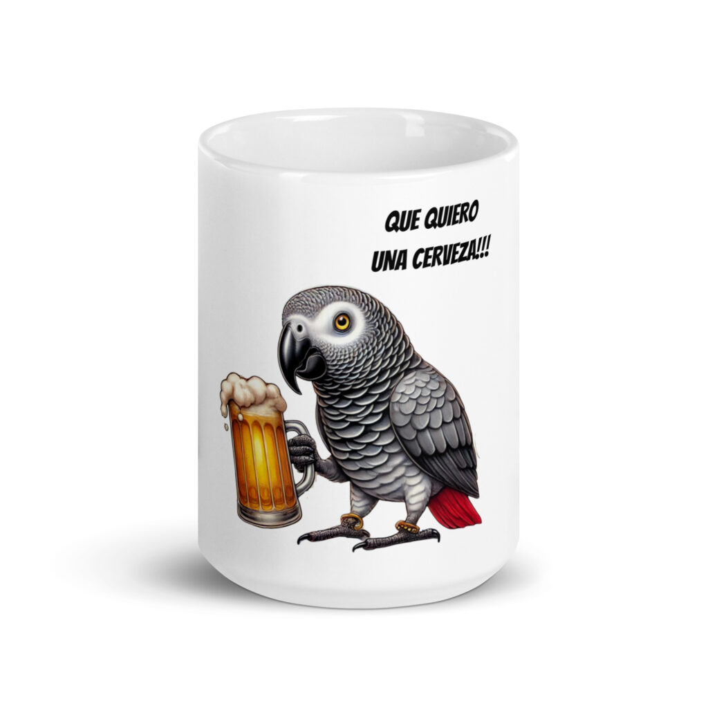 Taza blanca Que quiero una cerveza! - Imagen 7