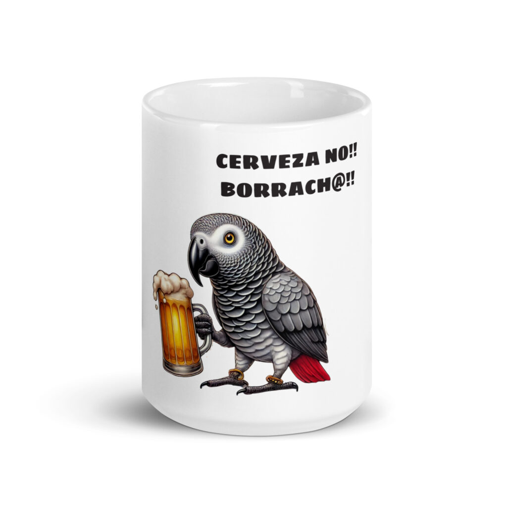 Taza blanca Cerveza no borrach@! - Imagen 7