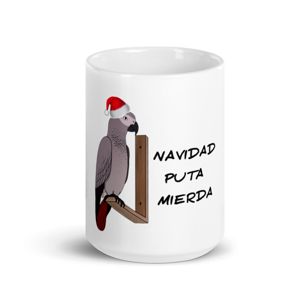 Taza blanca Navidad puta mierda - Imagen 7