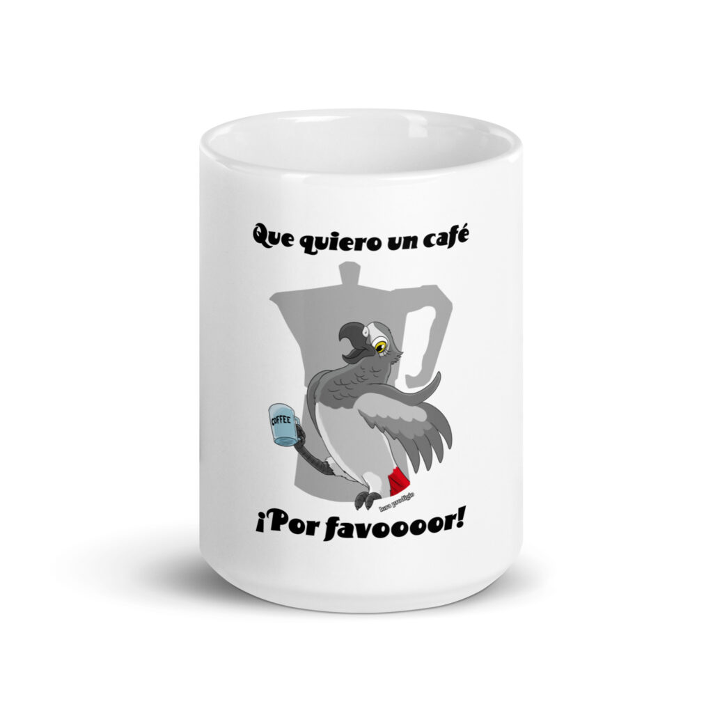 Taza blanca Café por favor! - Imagen 7