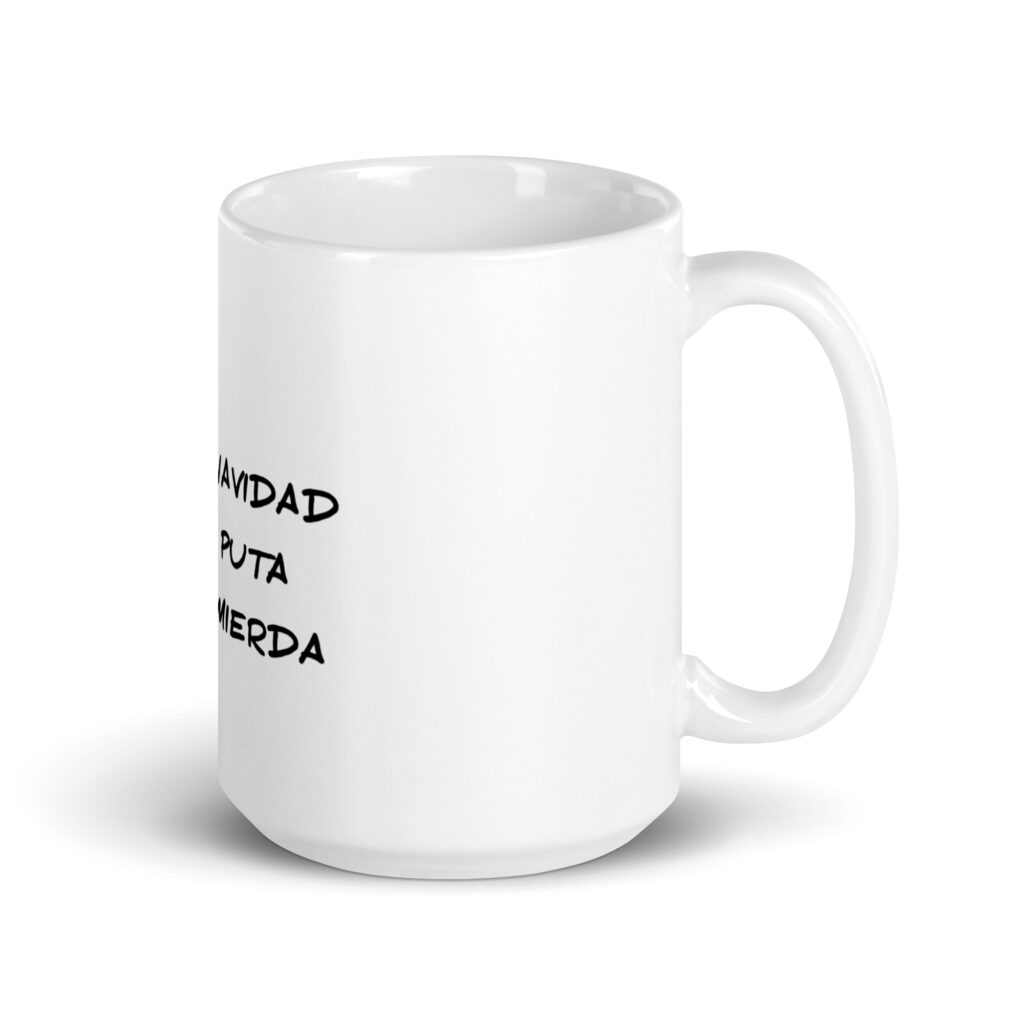 Taza blanca Navidad puta mierda - Imagen 5