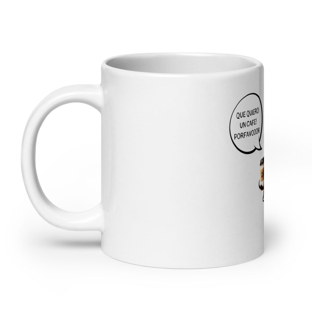 Taza blanca Que quiero un café! - Imagen 9